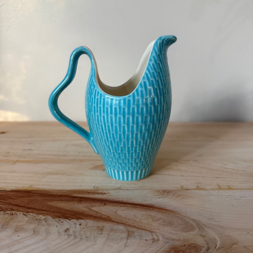 Vintage Red Wing Driftwood Turquoise Creamer 8 Oz Mid Century 1957–1961